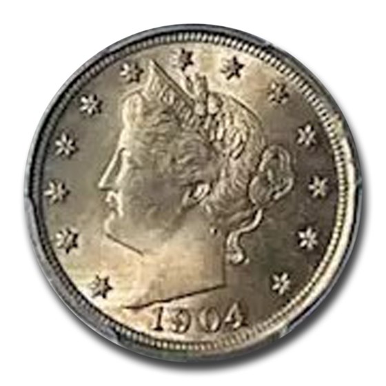 1904 Liberty Head V Nickel MS-64 PCGS 1904 Liberty Head V Nickel MS-64 PCGS